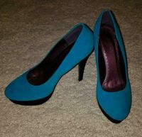 High Heels, blau-schwarz, ungetragen Brandenburg - Schönefeld Vorschau