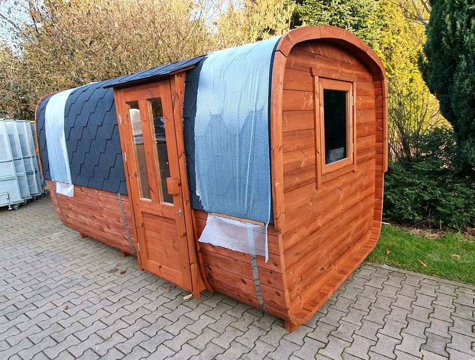 SAUNA GARTENSAUNA mit Holzofen 4 m  THERMOHOLZ 2 Räume NEU Banja in Hüllhorst