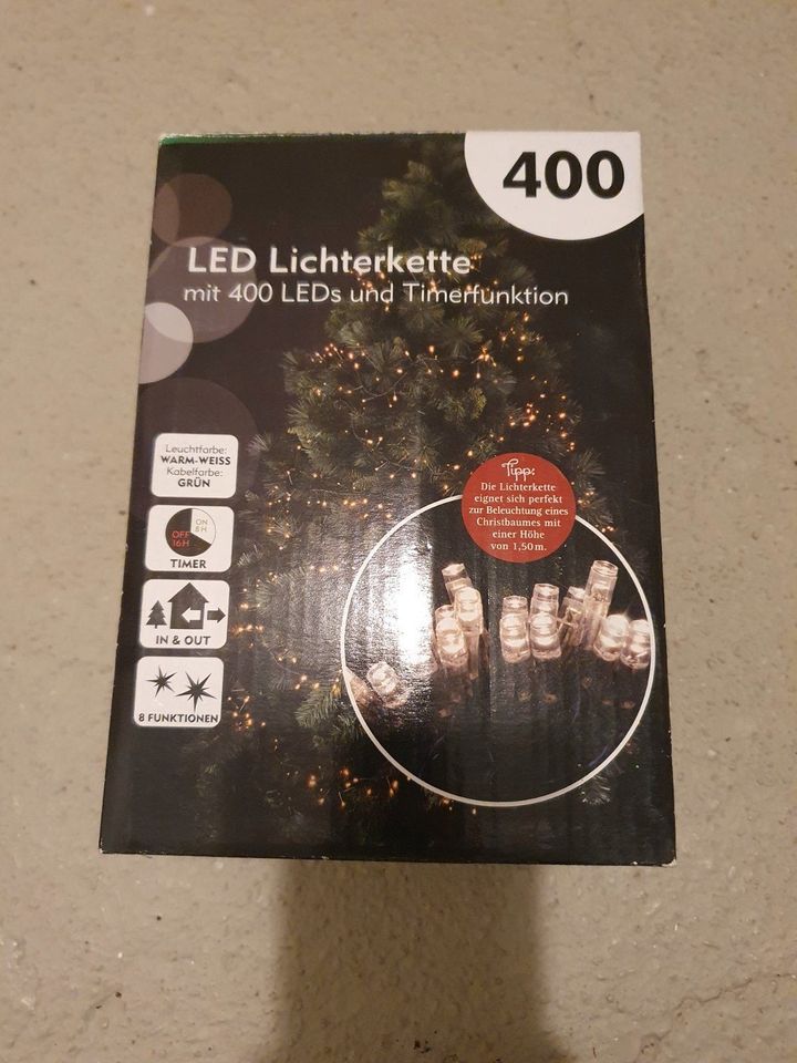 Lichterkette Weihnachten 400 LEDs Timerfunktion Indoor Outdoor in Halle