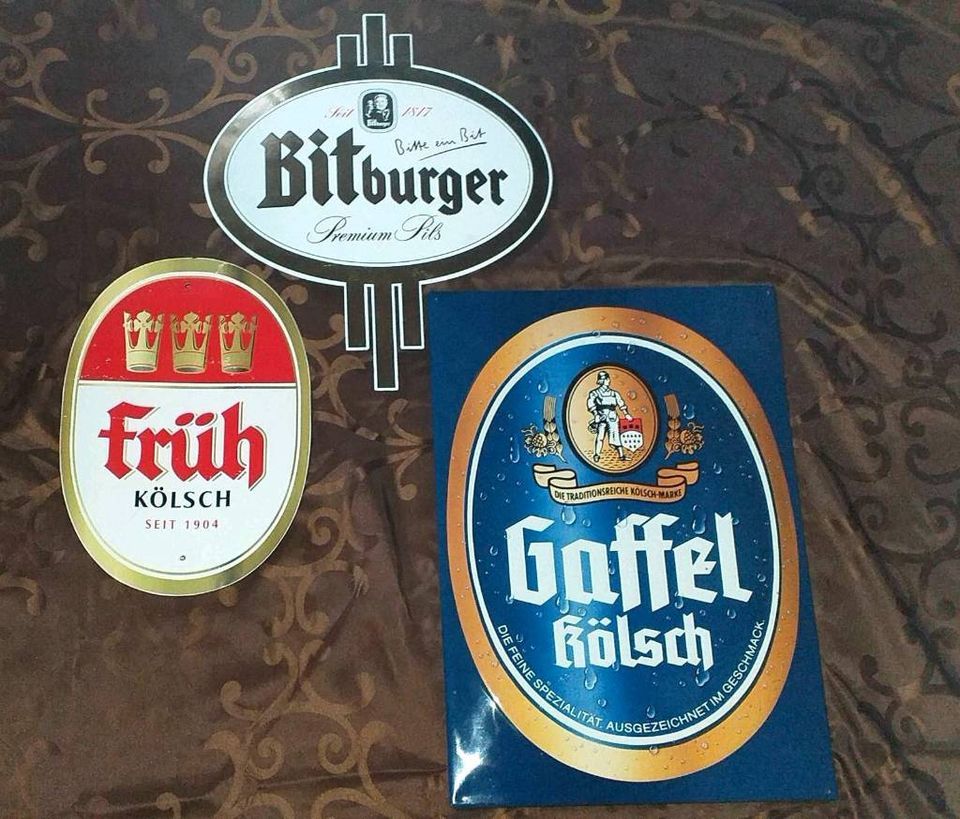 6x Bierdeko Bitburger Gaffel Früh Kneipe in Kall