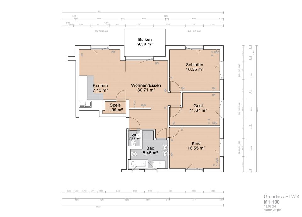 Nürnberg Gartenstadt - Sonnenwohnung - Erstbezug 2021 - KfW 40 plus in Nürnberg (Mittelfr)