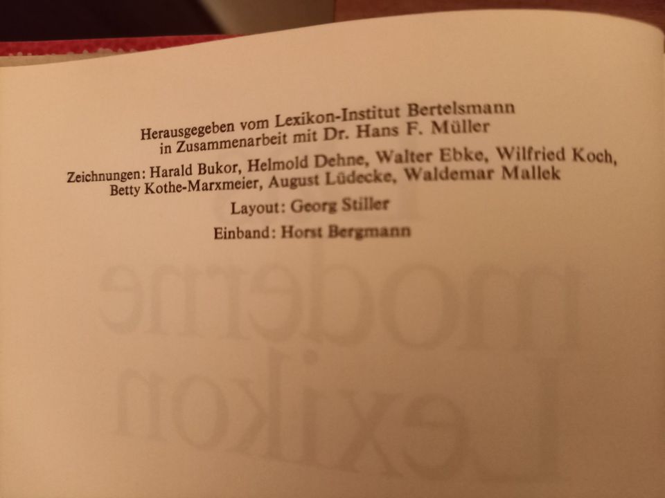 Bertelsmann-Lizenzausgabe "Das moderne Lexikon" 23 Bände ab 1971: in Schwetzingen