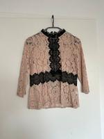 ZARA Bluse top Shirt spitze beige schwarz Büro Party festlich Rostock - Toitenwinkel Vorschau
