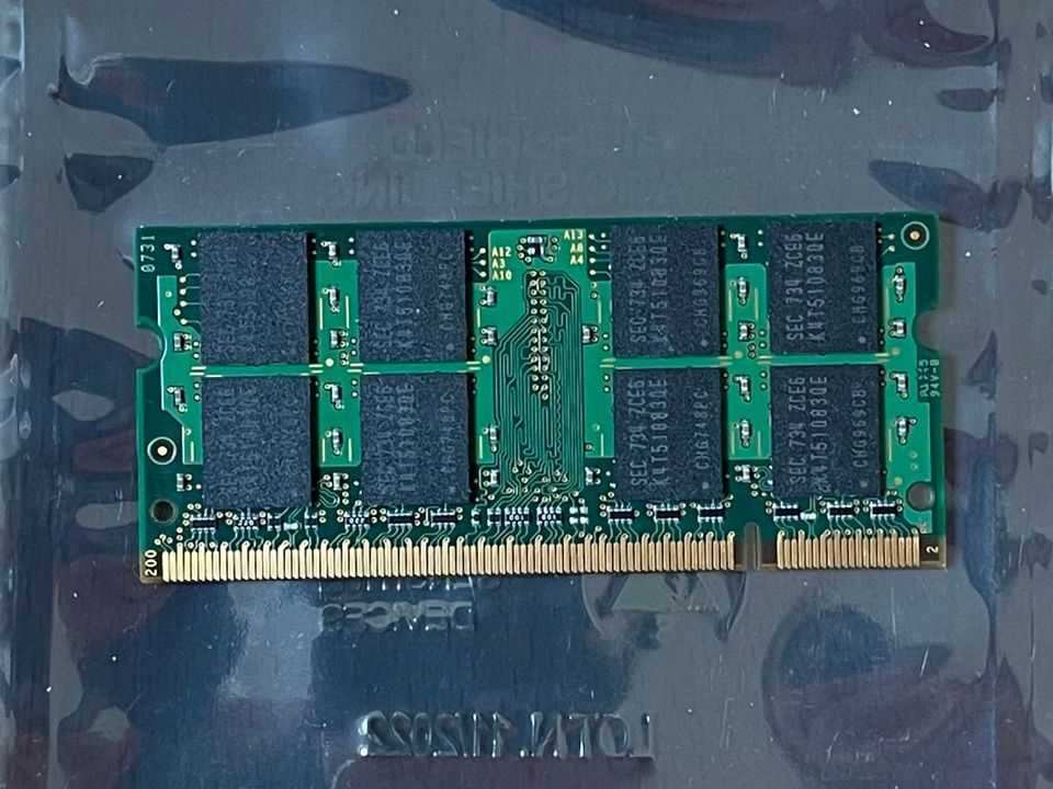 Samsung Speicher DDR2 SODIMM 1GB PC5300 RAM Notebook Laptop in Waiblingen