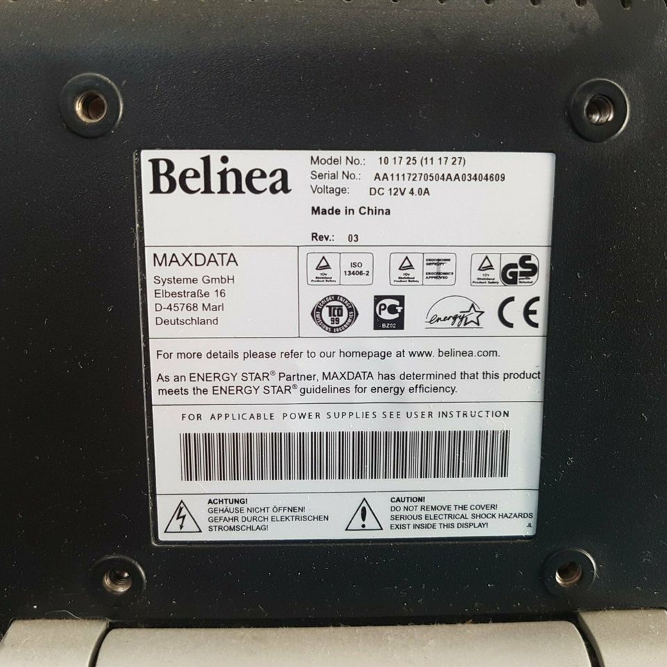 BELINEA TFT LCD Monitor 17 Zoll 101725 16ms 43,2cm Bildschirm PC in Osnabrück