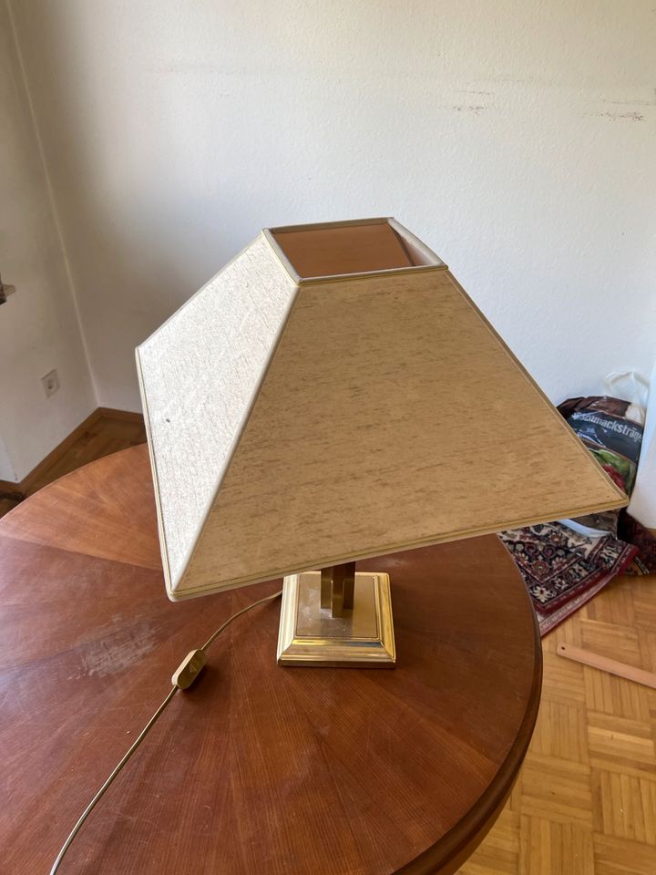 Lampe Tischlampe Gold vintage deko in Paderborn