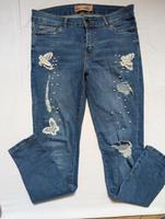 Janina Skinny Jeans in Größe 38 mit Schmetterling? Brandenburg - Schöneiche bei Berlin Vorschau