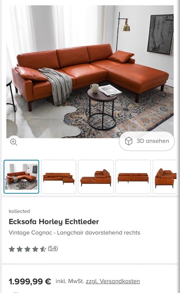 Ledersofa • Ecksofa • Leder • Couch in Finnentrop