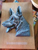 Topp (Bronze?) Schäferhund Schild/Tafel Bayern - Salzweg Vorschau