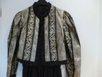 Taft-Abendkleid schwarz mit schwarzgoldener Brokatjacke, Gr. 38 Bayern - Würzburg Vorschau