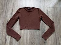 Zara Langarmshirt Longsleeve Shirt cropped Top braun gr. S M 34 Baden-Württemberg - Karlsruhe Vorschau