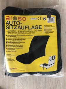 Lescars Beheizbare Kfz-Sitzauflage mit Temperaturregler, 12 Volt