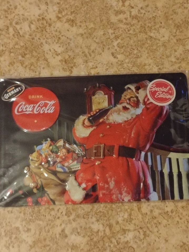 Blechschild neu Weihnachtsmann Coca-Cola in Pasewalk