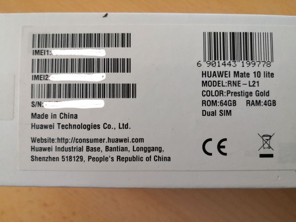 HUAWEI Mate 10 lite (64GB, Dual SIM, Android, OVP) in Nürnberg (Mittelfr)