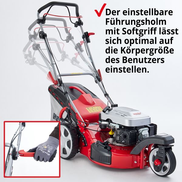 Benzin Rasen Mäher mit Antrieb Elektrostart Schnittbreite 3Rad Motor Mulch Trike VB in Greven