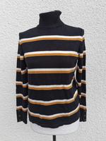 Pimkie Pullover Rolli schwarz curry beige geringelt Gr.M Bayern - Ebermannstadt Vorschau