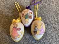 3 gestickte Eier, Ostereier, im Set, echte Handarbeit, Ostern Bayern - Schechen Vorschau