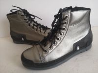 Damen Schuhe Top Sneaker Stiefel Boots WOLKY Gr 39 silber Leder Duisburg - Friemersheim Vorschau