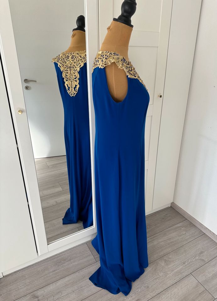 Abendkleid Ballkleid blau Gold gr 42 in Kaufbeuren