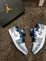 Nike Air Jordan 1 low "washed denim" Sachsen - Rochlitz Vorschau