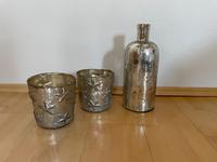 2 große Teelichter Vase Silber Sterne Weihnachten Advent Deko Obergiesing-Fasangarten - Obergiesing Vorschau