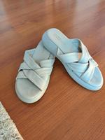 Sandalen 5th Avenue grau beige 39 Leder Niedersachsen - Melle Vorschau