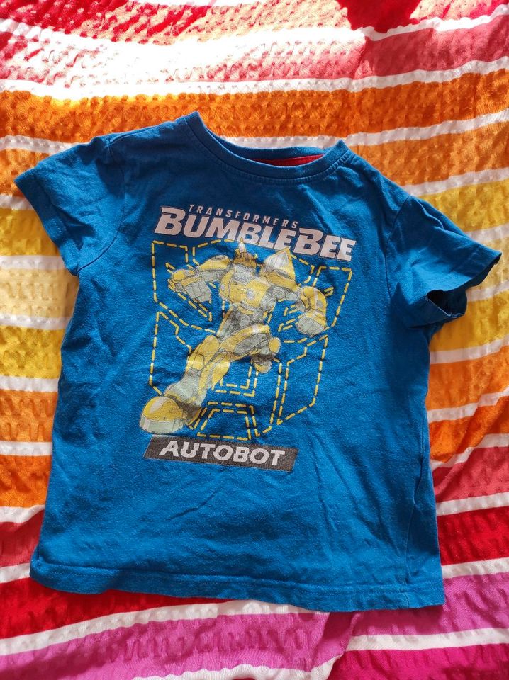 Größe 104 T-Shirt blau Bumblebee Autobot Junge Kurzarmshirt in Bottrop