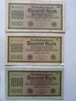 55 Stück 1 000 Mark Reichsbanknote vom 15.09.1922 Bayern - Tapfheim Vorschau