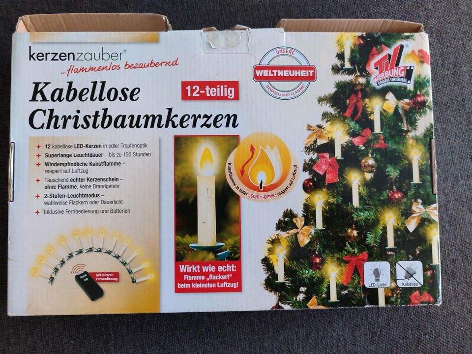 Kabellose Christbaum Kerzen, 12 teilig, LED, in Rain Niederbay