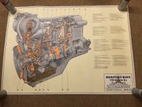 Lehrtafel Schnittzeichnung Motorquerschnitt MB836 Mercedes Benz Baden-Württemberg - Tiefenbronn Vorschau