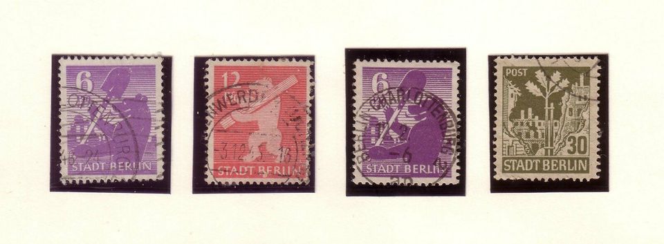 Briefmarken Stadt Berlin Brandenburg Michel 1A - 7A wz in Gattendorf