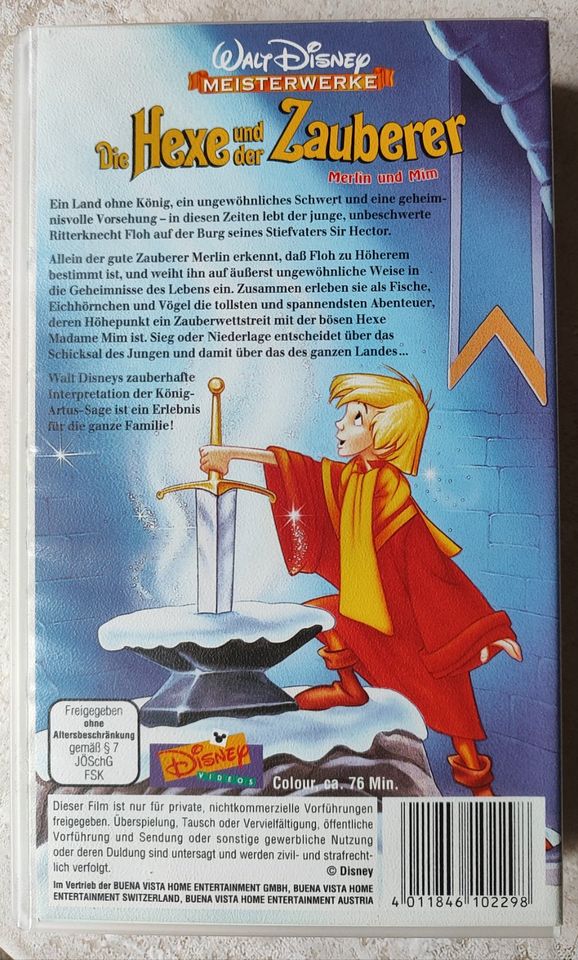 Die Hexe und der Zauberer, VHS, Disney's Meisterwerke in Lauenau