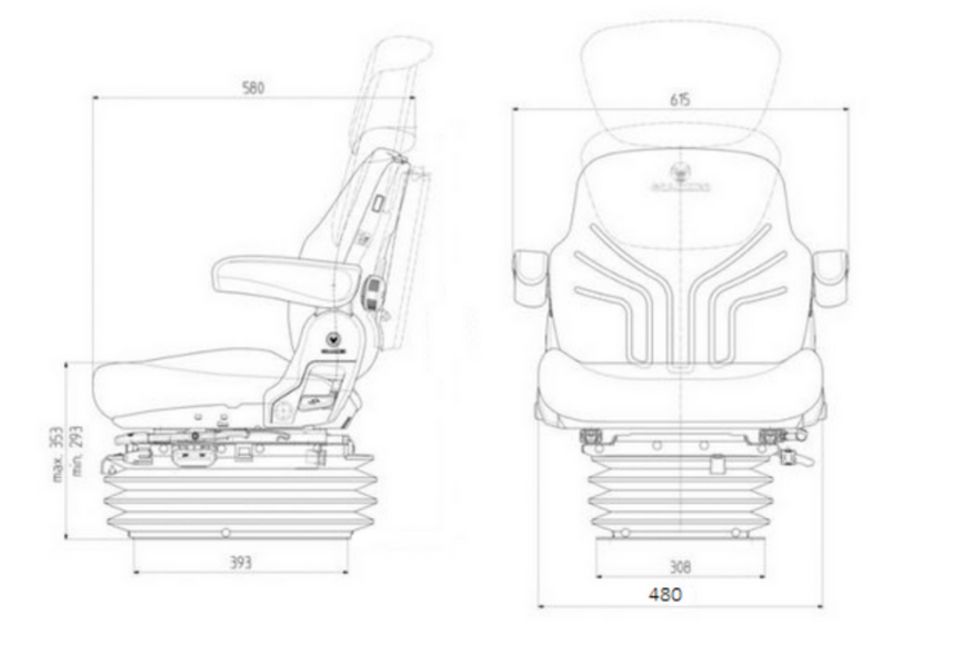 Grammer Sitz MSG 95G/721   ❗️NEU❗️passend für Deutz, Fendt usw in Creußen