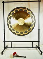 Großer Gong - Bronze - Feng-Gong - Lotus Verzierung m. Ständer Bayern - Bad Staffelstein Vorschau