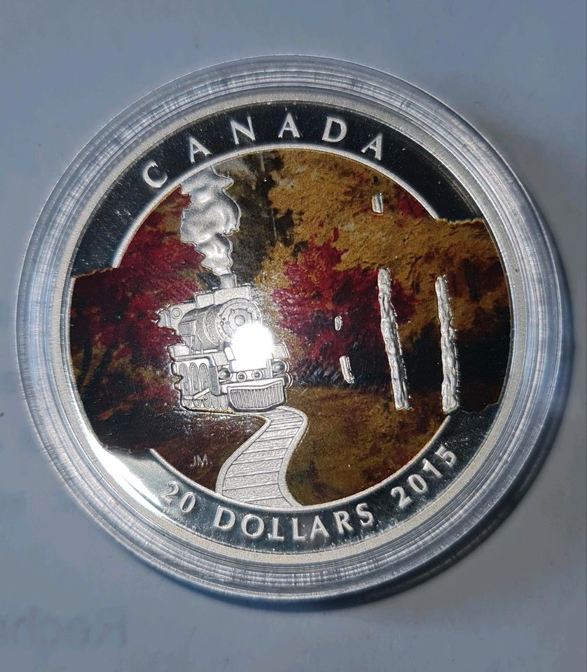 Canada 20$ 2015 Automn express Zug color 1 oz Unze Silber in Ralingen