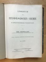 Lehrbuch von 1909 Abderhalden physiologische Chemie Nordrhein-Westfalen - Krefeld Vorschau