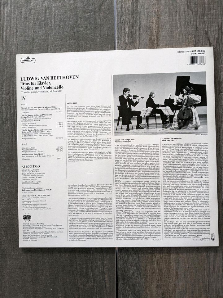 LPs - Vinyl - Klassik - Beethoven Klaviertrios I - IV - Abegg tri in Weyhe