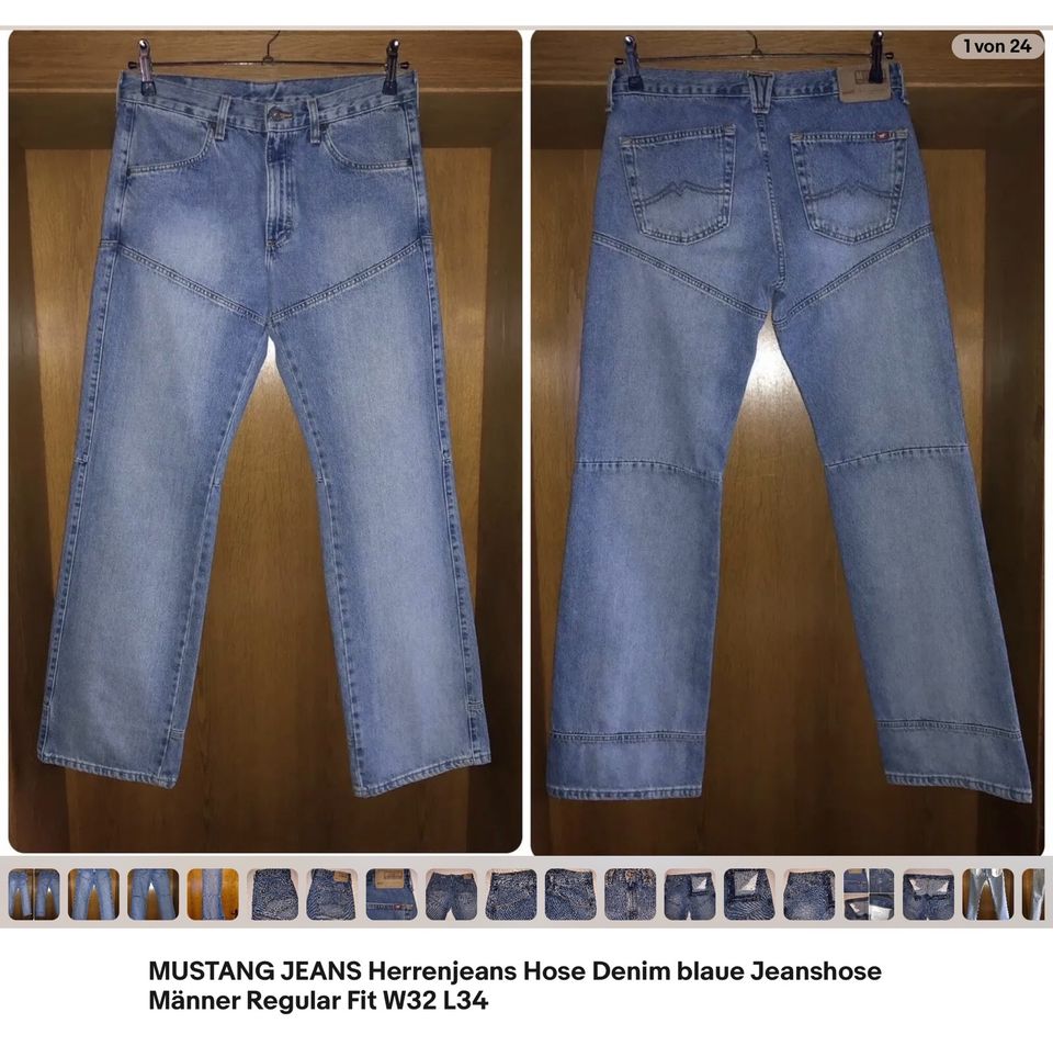 MUSTANG JEANS Regular Fit W32 L34 Herrenhose Jeanshose Denim blau in Nürnberg (Mittelfr)