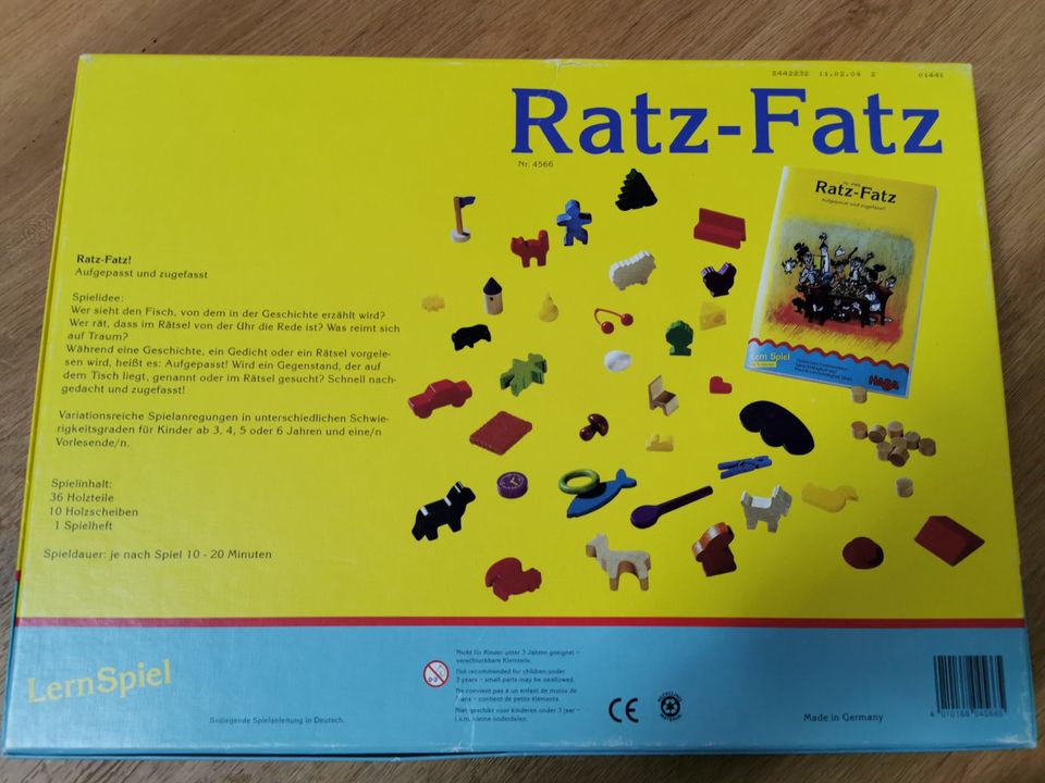 Lernspiel: „Ratz- Fatz – aufgepasst und zugefasst“  von Haba, in Bad Langensalza