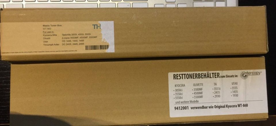 2 x Resttonerbehälter Kyocera WT-860 Waste Toner Box in Jena