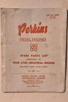 Perkins Motor Ersatzteilliste 270 D Ausgabe 1959 Mecklenburg-Vorpommern - Anklam Vorschau