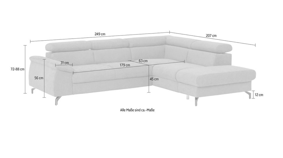 Ecksofa mit Schlaffunktion und Bettkasten, Lagerverkauf in Essen