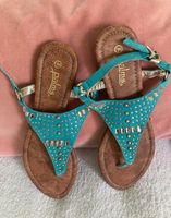 Sandalen Flipflops Palms NEU 42 27cm Türkis Gold Boho München - Ramersdorf-Perlach Vorschau