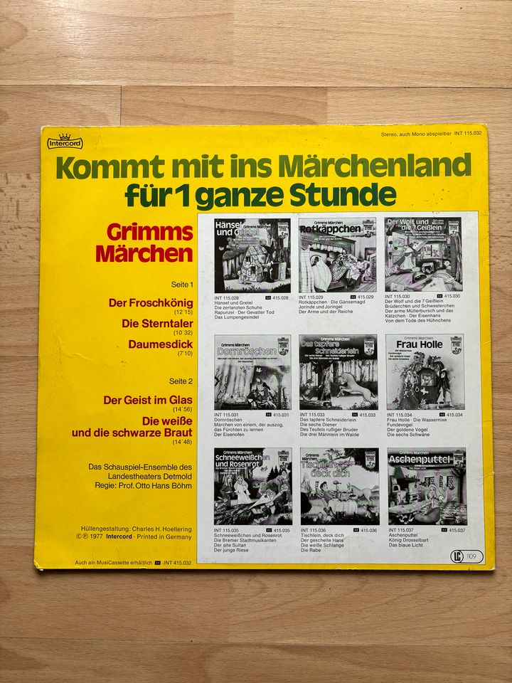 Der Froschkönig, Hörspiel, LP, Schallplatte, Intercord in Hattingen