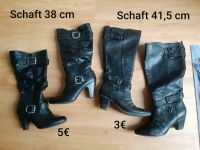 2 Paar Stiefel⭐Damen⭐Größe 37⭐schwarz mit Absatz Hessen - Hanau Vorschau