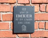 SCHIEFERTAFEL "HIER WOHNT EIN IMKER" 20X25CM BIENEN HONIG Thüringen - Sonneberg Vorschau