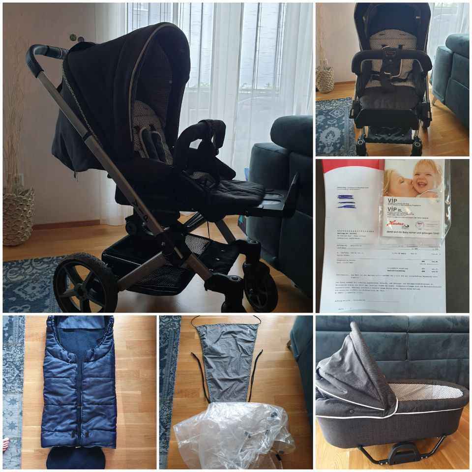 Hartan Vip XL Kinderwagen in dunkelgrau in Mannheim