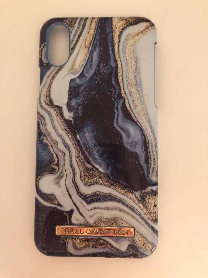 Handyhülle IPhone X oder XS Ideal of Sweden blau Gold Marmor in Nußloch