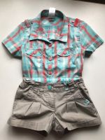 Neuwertig: Quechua Set Bluse und Shorts Gr. 98/104 kariert/oliv Bayern - Füssen Vorschau