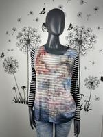 dünner Pullover / langarmshirt gestreift mit Print von Bonita Sachsen - Dohna Vorschau